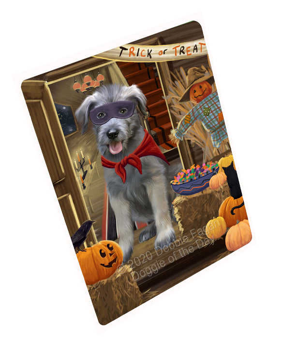 Enter at Your Own Risk Halloween Trick or Treat Wolfhound Dogs Refrigerator/Dishwasher Magnet - Kitchen Decor Magnet - Pets Portrait Unique Magnet - Ultra-Sticky Premium Quality Magnet RMAG111608