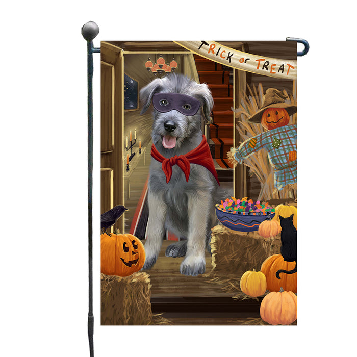 Enter at Your Own Risk Halloween Trick or Treat Wolfhound Dogs Garden Flags Outdoor Decor for Homes and Gardens Double Sided Garden Yard Spring Decorative Vertical Home Flags Garden Porch Lawn Flag for Decorations GFLG67927