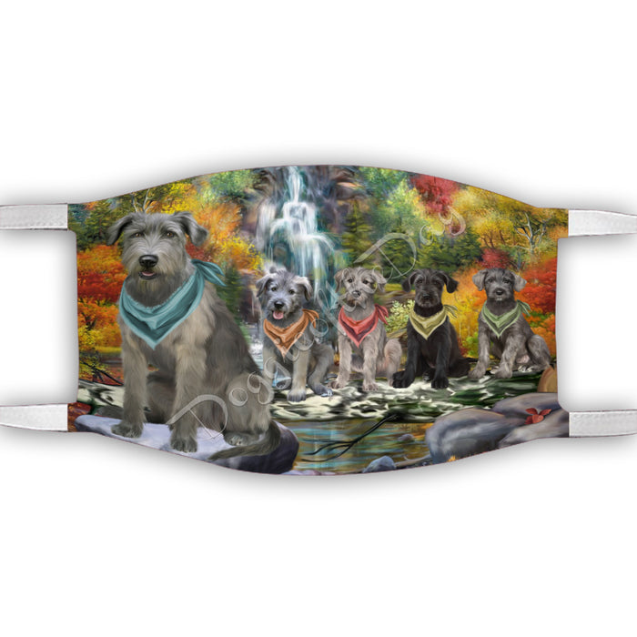 Scenic Waterfall Wolfhound Dogs Face Mask FM49357
