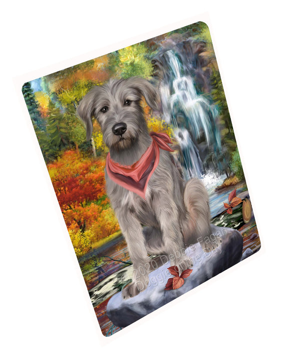 Scenic Waterfall Wolfhound Dog Refrigerator/Dishwasher Magnet - Kitchen Decor Magnet - Pets Portrait Unique Magnet - Ultra-Sticky Premium Quality Magnet RMAG112608