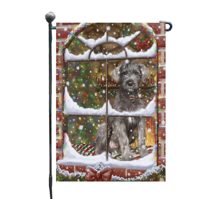 Please come Home for Christmas Wolfhound Dog Garden Flags Outdoor Decor for Homes and Gardens Double Sided Garden Yard Spring Decorative Vertical Home Flags Garden Porch Lawn Flag for Decorations GFLG68857