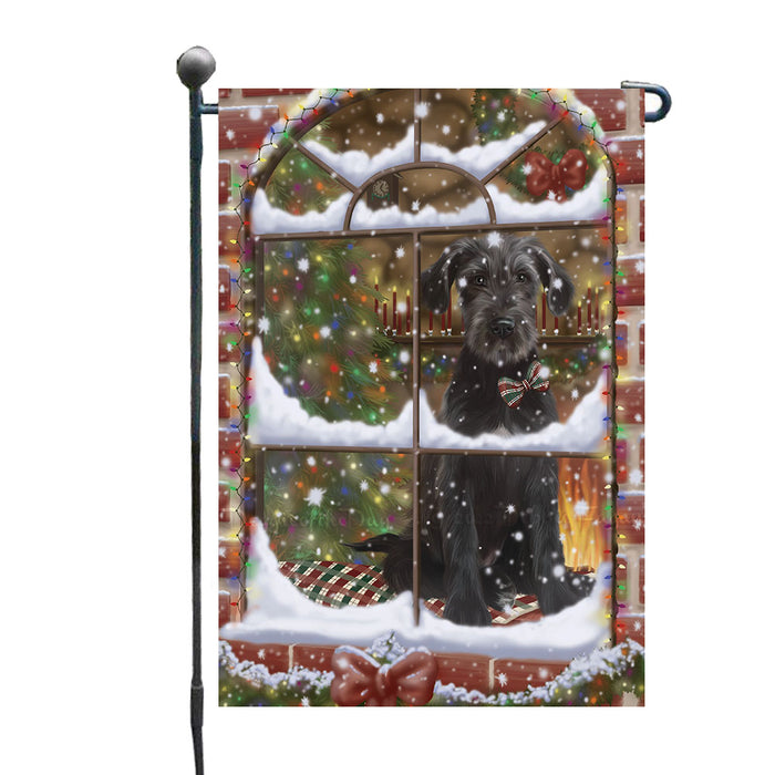 Please come Home for Christmas Wolfhound Dog Garden Flags Outdoor Decor for Homes and Gardens Double Sided Garden Yard Spring Decorative Vertical Home Flags Garden Porch Lawn Flag for Decorations GFLG68858