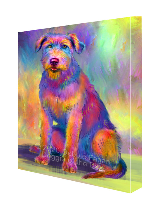 Paradise Wave Wolfhound Dog Canvas Wall Art - Premium Quality Ready to Hang Room Decor Wall Art Canvas - Unique Animal Printed Digital Painting for Decoration