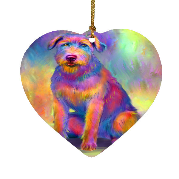 Paradise Wave Wolfhound Dog Heart Christmas Ornament HPORA59323
