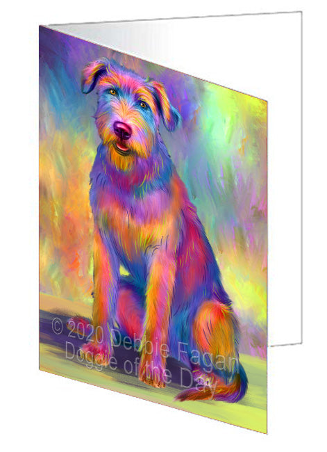 Paradise Wave Wolfhound Dog Handmade Artwork Assorted Pets Greeting Cards and Note Cards with Envelopes for All Occasions and Holiday Seasons