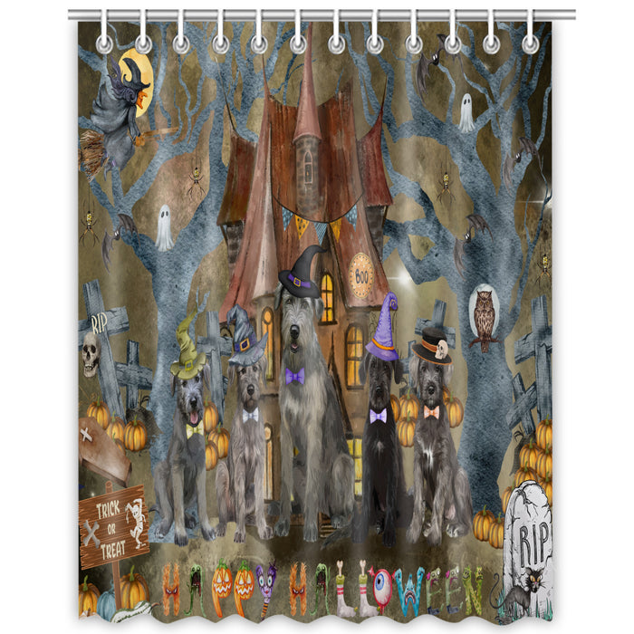 Wolfhound Shower Curtain, Custom Bathtub Curtains with Hooks for Bathroom, Explore a Variety of Designs, Personalized, Gift for Pet and Dog Lovers