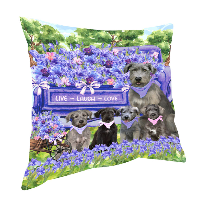 Wolfhound Pillow, Explore a Variety of Personalized Designs, Custom, Throw Pillows Cushion for Sofa Couch Bed, Dog Gift for Pet Lovers