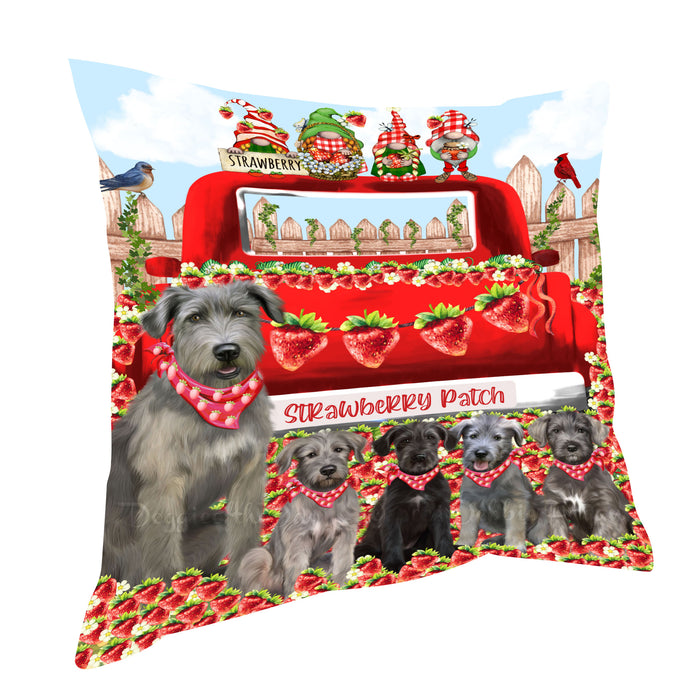 Wolfhound Pillow: Cushion for Sofa Couch Bed Throw Pillows, Personalized, Explore a Variety of Designs, Custom, Pet and Dog Lovers Gift