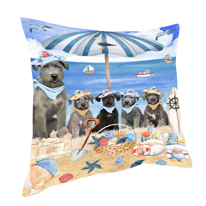 Wolfhound Pillow: Explore a Variety of Designs, Custom, Personalized, Pet Cushion for Sofa Couch Bed, Halloween Gift for Dog Lovers