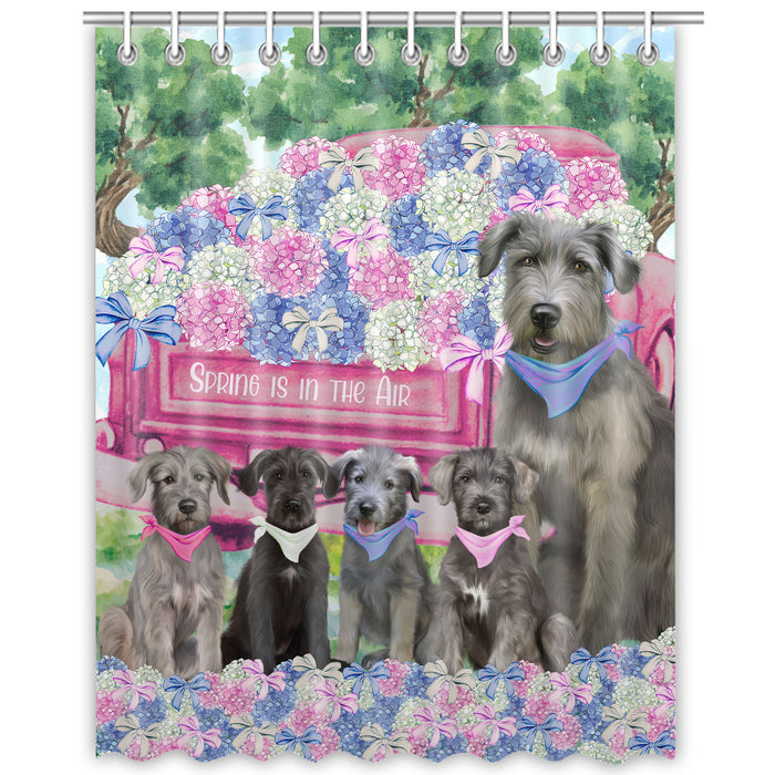 Wolfhound Shower Curtain, Explore a Variety of Personalized Designs, Custom, Waterproof Bathtub Curtains with Hooks for Bathroom, Dog Gift for Pet Lovers