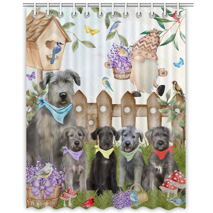 Wolfhound Shower Curtain, Explore a Variety of Custom Designs, Personalized, Waterproof Bathtub Curtains with Hooks for Bathroom, Gift for Dog and Pet Lovers