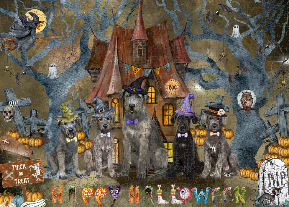 Wolfhound Jigsaw Puzzle, Interlocking Puzzles Games for Adult, Explore a Variety of Designs, Personalized, Custom, Gift for Pet and Dog Lovers