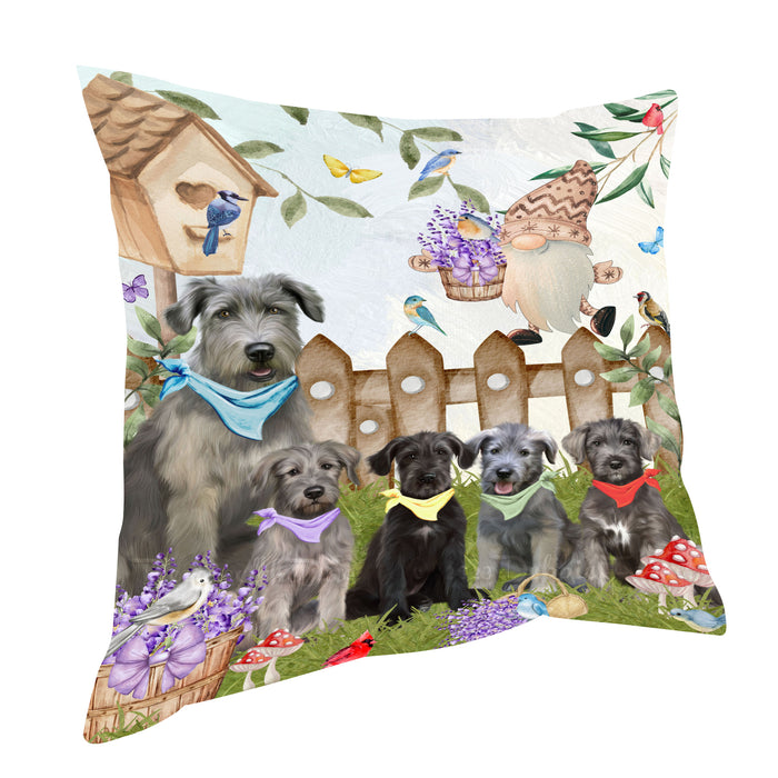 Wolfhound Throw Pillow: Explore a Variety of Designs, Cushion Pillows for Sofa Couch Bed, Personalized, Custom, Dog Lover's Gifts