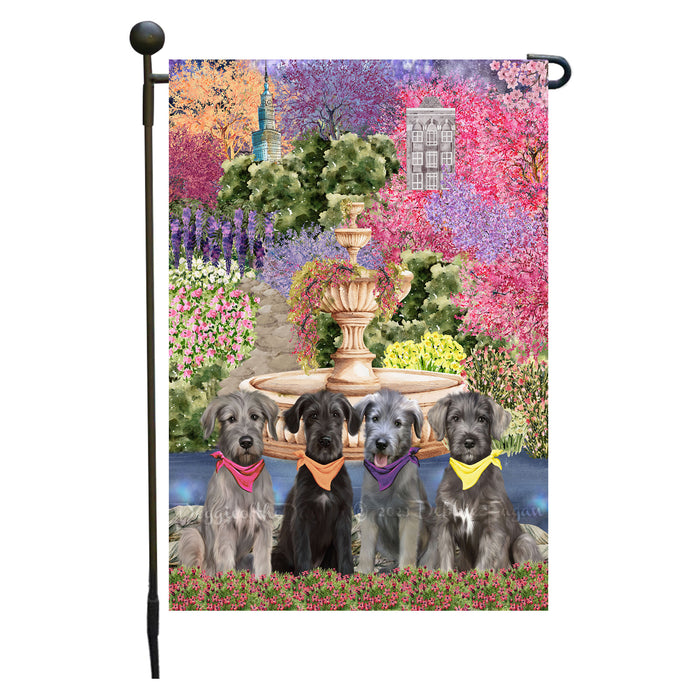Wolfhound Dogs Garden Flag: Explore a Variety of Designs, Weather Resistant, Double-Sided, Custom, Personalized, Outside Garden Yard Decor, Flags for Dog and Pet Lovers