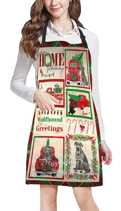 Welcome Home for Holidays Wolfhound Dogs Apron Apron48467