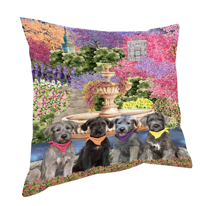 Wolfhound Throw Pillow: Explore a Variety of Designs, Cushion Pillows for Sofa Couch Bed, Personalized, Custom, Dog Lover's Gifts