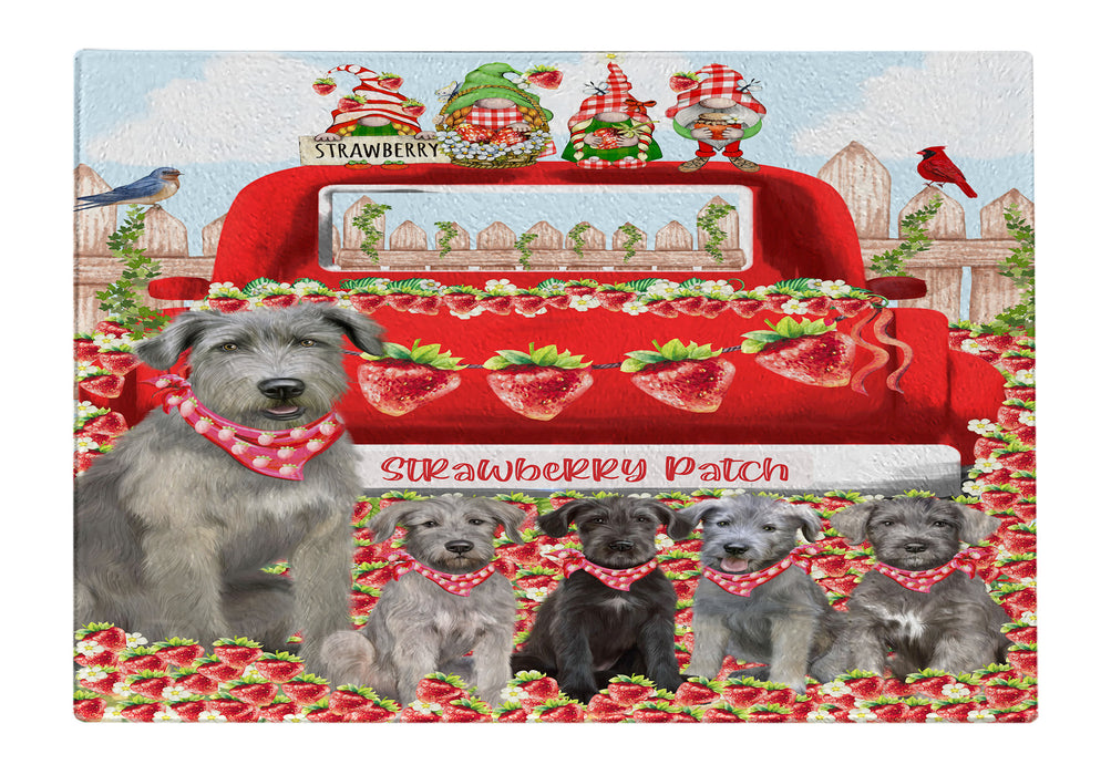 Wolfhound Tempered Glass Cutting Board: Explore a Variety of Custom Designs, Personalized, Scratch and Stain Resistant Boards for Kitchen, Gift for Dog and Pet Lovers