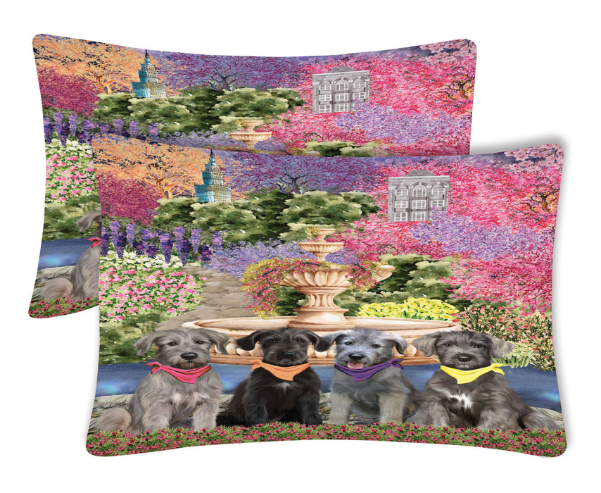 Wolfhound Pillow Case: Explore a Variety of Designs, Custom, Standard Pillowcases Set of 2, Personalized, Halloween Gift for Pet and Dog Lovers