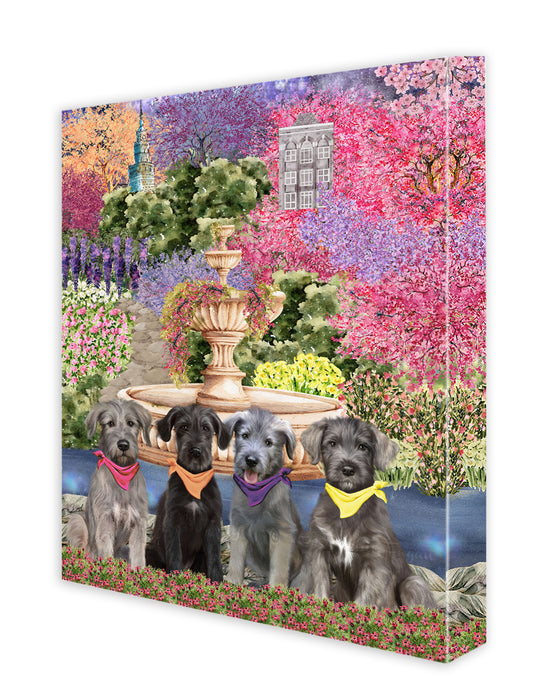 Wolfhound Canvas: Explore a Variety of Designs, Custom, Digital Art Wall Painting, Personalized, Ready to Hang Halloween Room Decor, Pet Gift for Dog Lovers