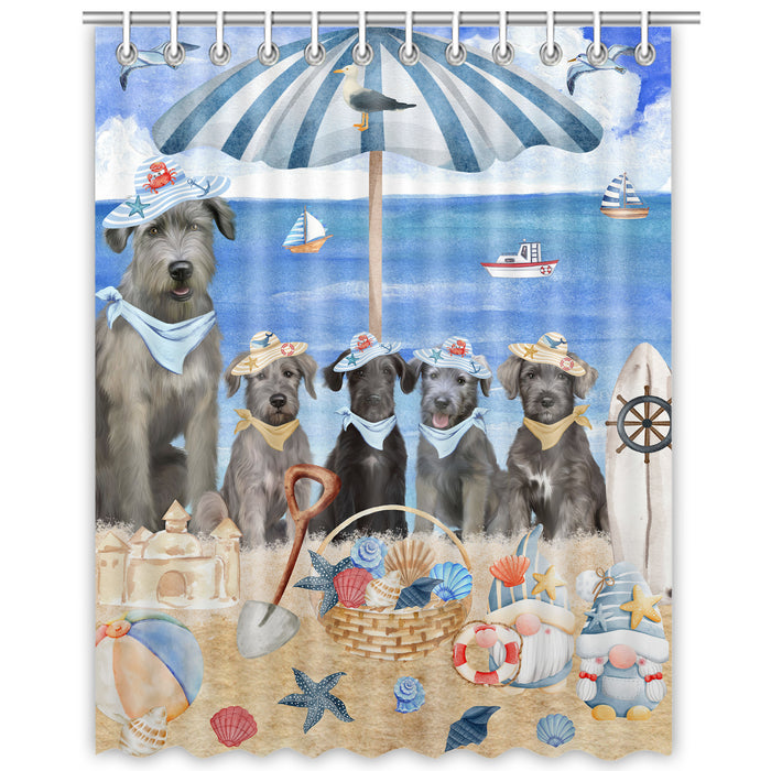 Wolfhound Shower Curtain, Explore a Variety of Personalized Designs, Custom, Waterproof Bathtub Curtains with Hooks for Bathroom, Dog Gift for Pet Lovers