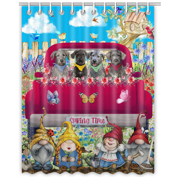 Wolfhound Shower Curtain: Explore a Variety of Designs, Custom, Personalized, Waterproof Bathtub Curtains for Bathroom with Hooks, Gift for Dog and Pet Lovers