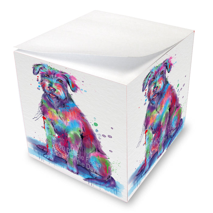 Watercolor Wolfhound Dog Note Cube NOC-DOTD-A56930
