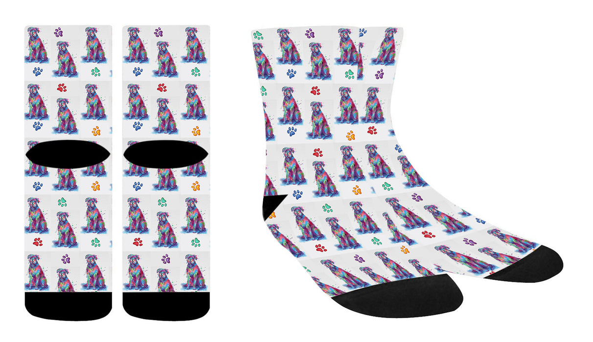Watercolor Wolfhound Dogs Women's Socks