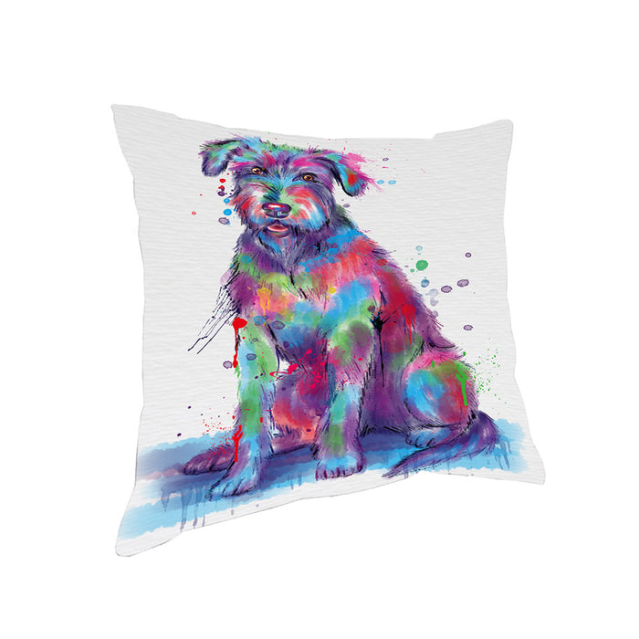 Watercolor Wolfhound Dog Pillow PIL83828