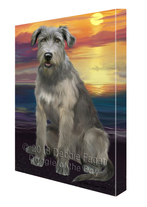 Sunset Wolfhound Dog Canvas Print Wall Art Décor CVS137051