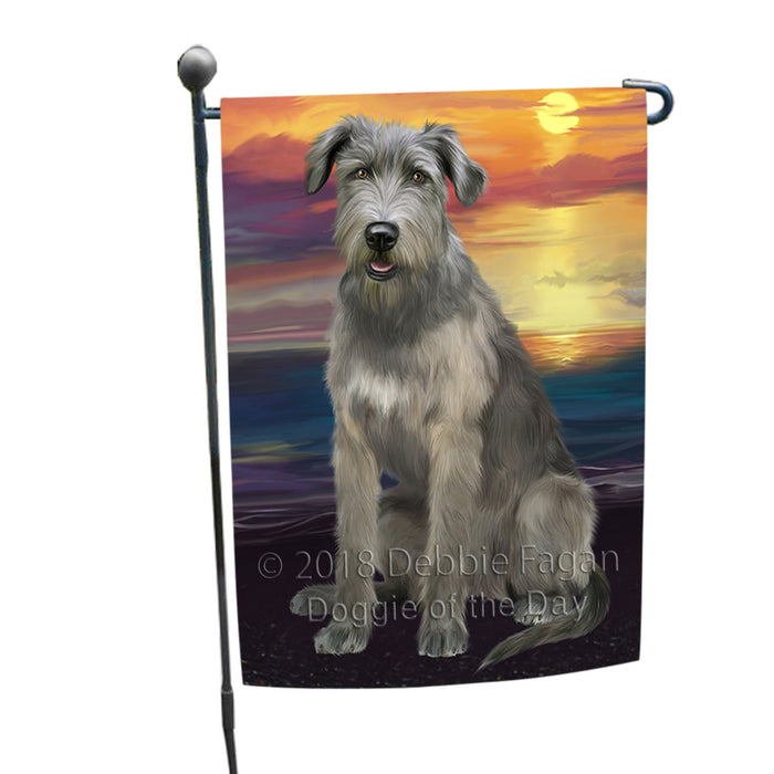 Sunset Wolfhound Dog Garden Flag GFLG65147