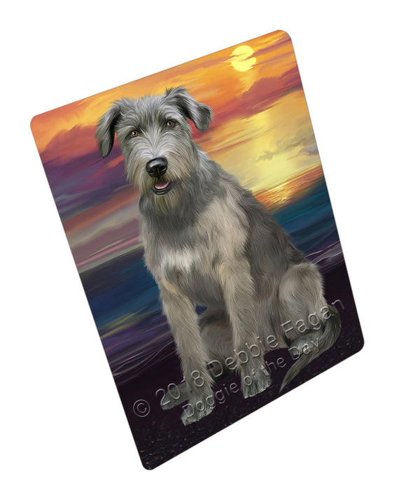 Sunset Wolfhound Dog Small Magnet MAG76304