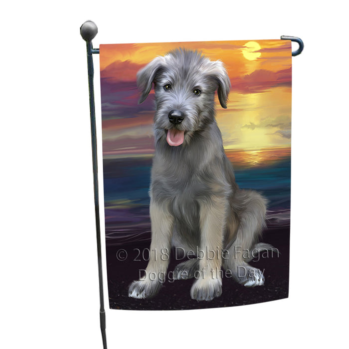 Sunset Wolfhound Dog Garden Flag GFLG65148