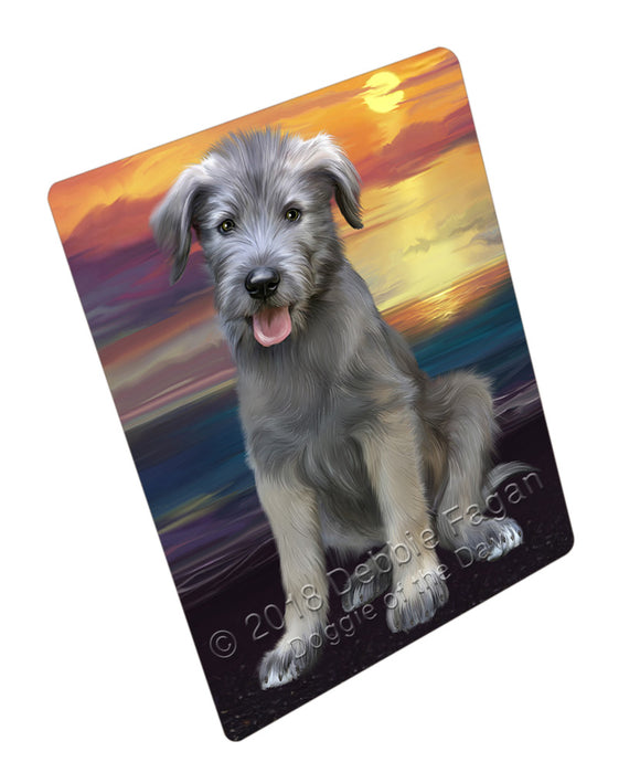 Sunset Wolfhound Dog Small Magnet MAG76305