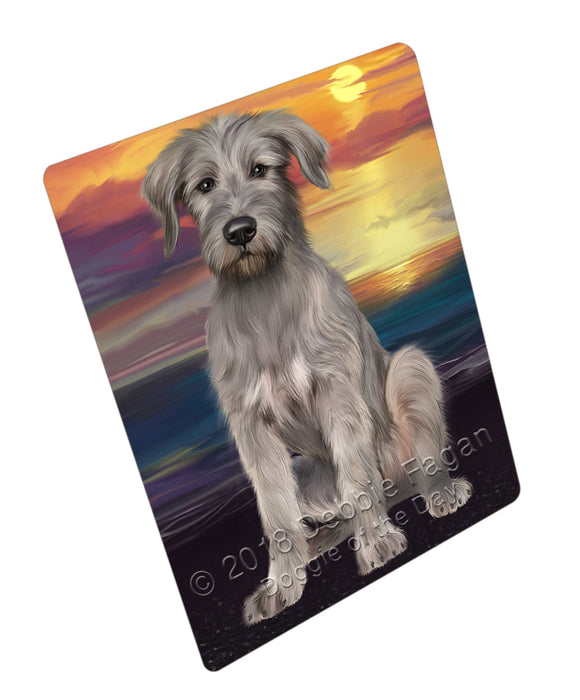 Sunset Wolfhound Dog Small Magnet MAG76306