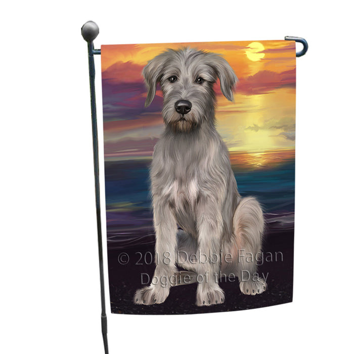 Sunset Wolfhound Dog Garden Flag GFLG65149