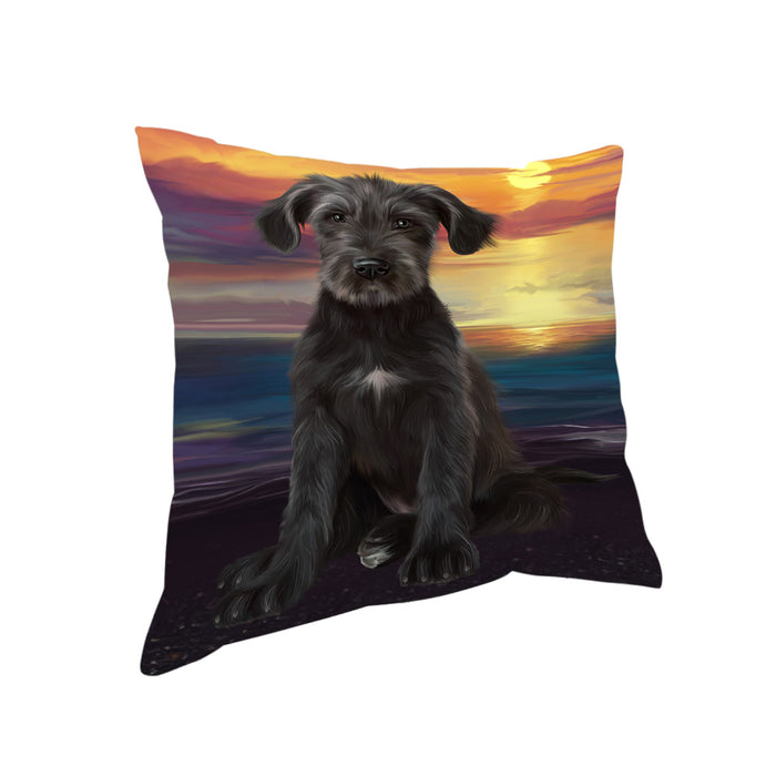 Sunset Wolfhound Dog Pillow PIL86576