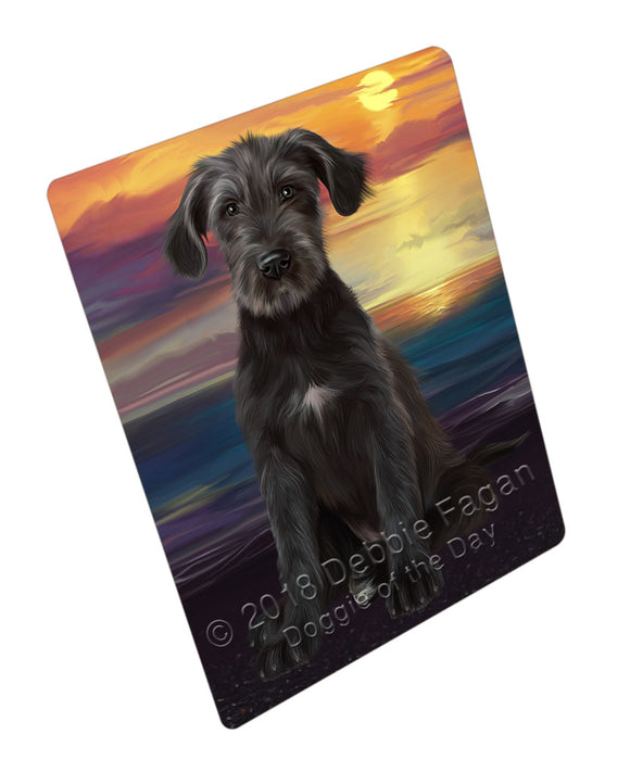 Sunset Wolfhound Dog Refrigerator / Dishwasher Magnet RMAG105504
