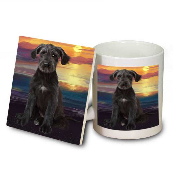 Sunset Wolfhound Dog Mug and Coaster Set MUC57174