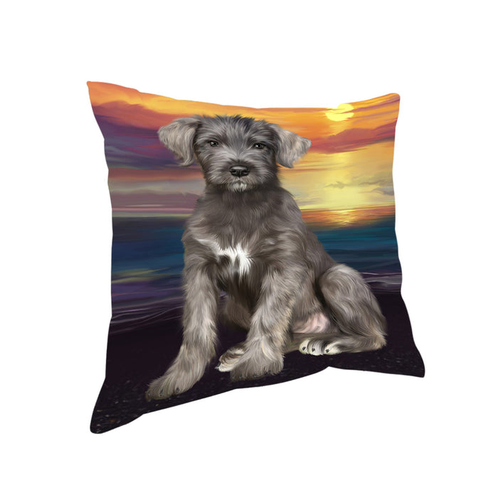 Sunset Wolfhound Dog Pillow PIL86580