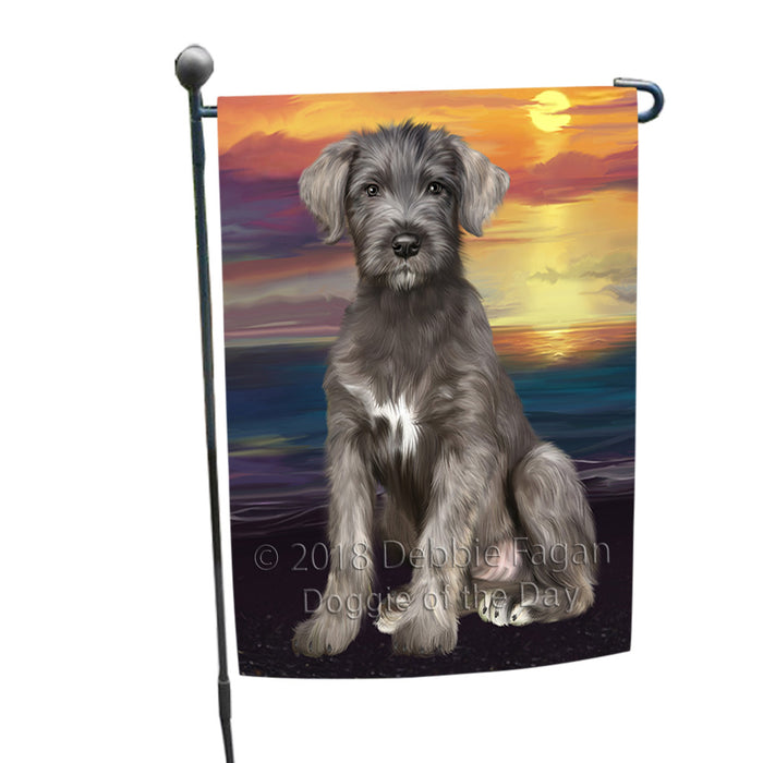 Sunset Wolfhound Dog Garden Flag GFLG65151
