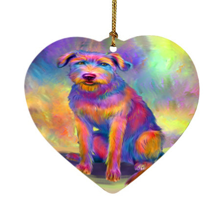 Paradise Wave Wolfhound Dog Heart Christmas Ornament HPOR57102