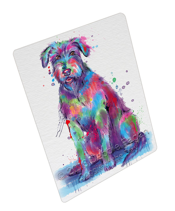 Watercolor Wolfhound Dog Small Magnet MAG76338