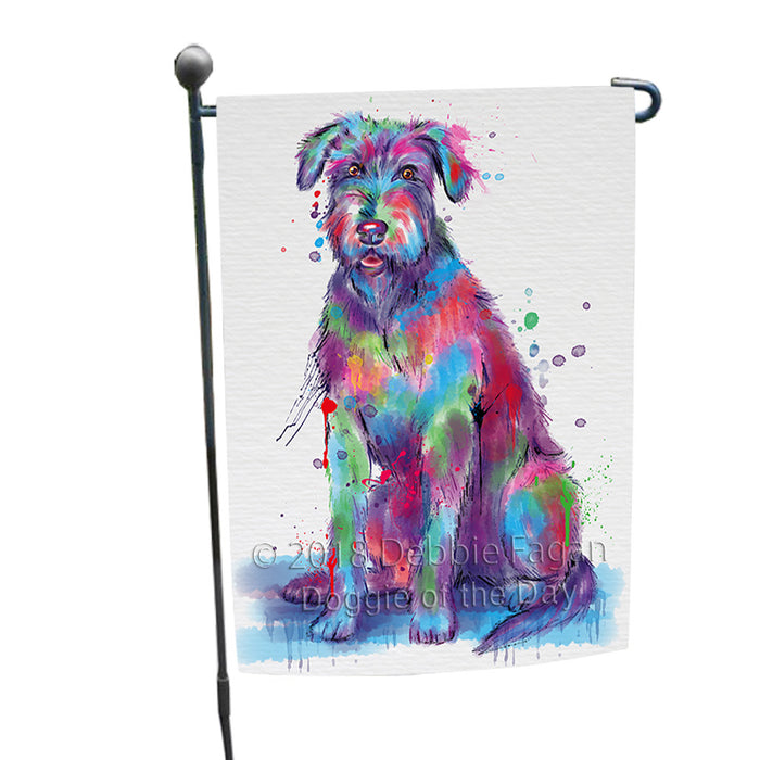 Watercolor Wolfhound Dog Garden Flag GFLG65181