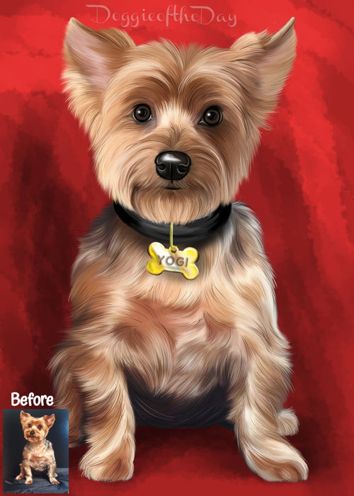 Digital Painting PERSONALIZED PET PORTRAIT! Custom Pet Dog or Cat Art