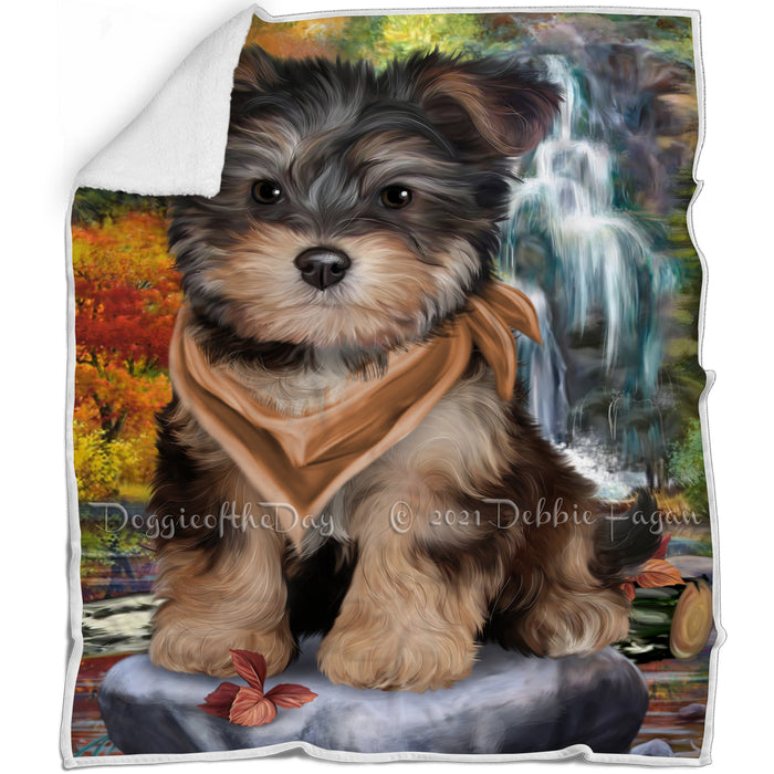 Scenic Waterfall Yorkipoo Dog Blanket BLNKT67791