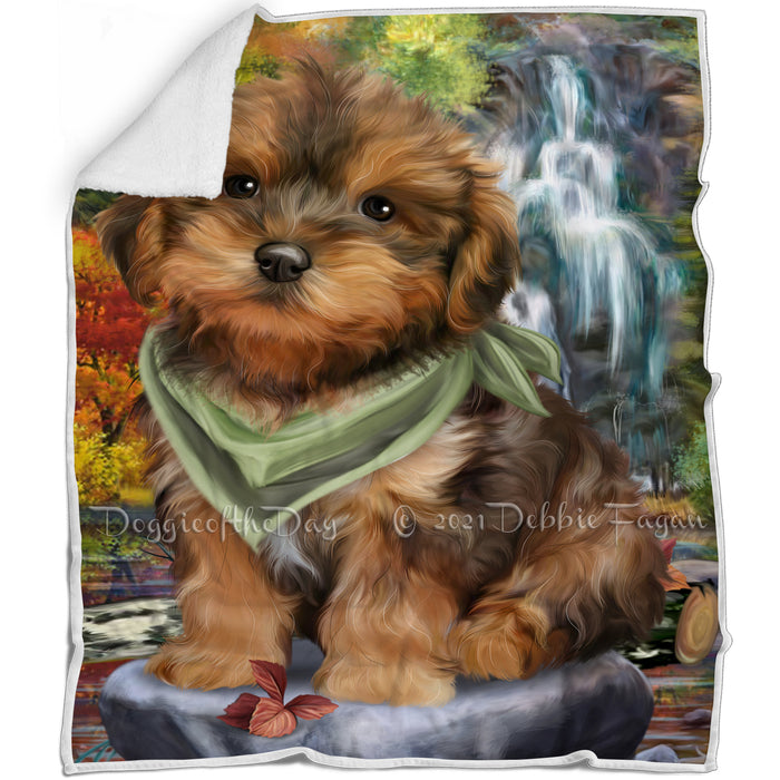 Scenic Waterfall Yorkipoo Dog Blanket BLNKT67818