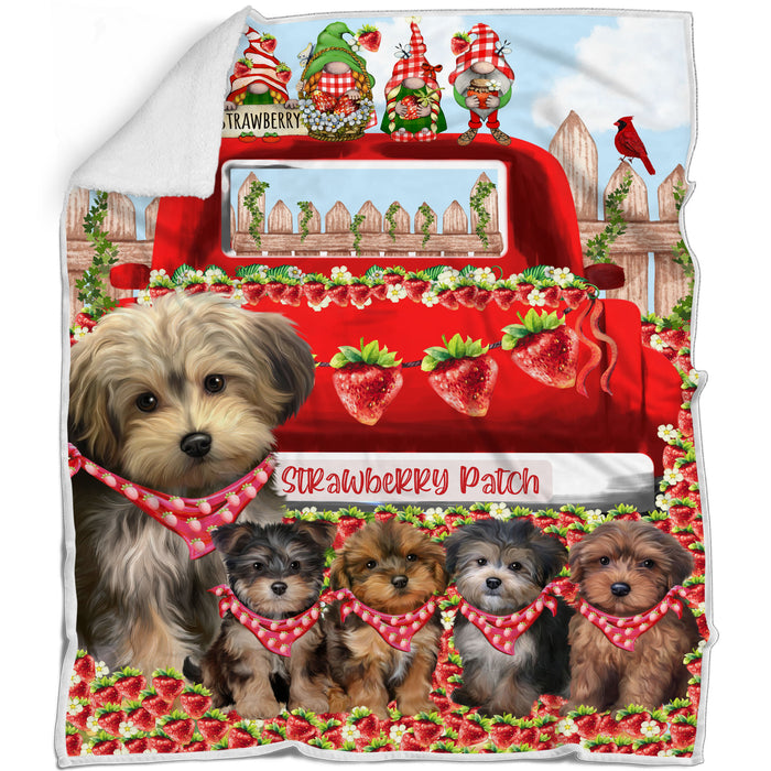 Yorkipoo Bed Blanket, Explore a Variety of Designs, Personalized, Throw Sherpa, Fleece and Woven, Custom, Soft and Cozy, Dog Gift for Pet Lovers