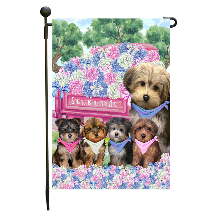 Yorkipoo Dogs Garden Flag: Explore a Variety of Personalized Designs, Double-Sided, Weather Resistant, Custom, Outdoor Garden Yard Decor for Dog and Pet Lovers
