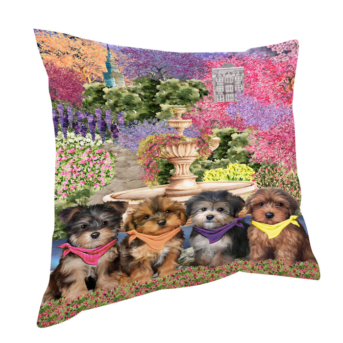 Yorkipoo Pillow: Cushion for Sofa Couch Bed Throw Pillows, Personalized, Explore a Variety of Designs, Custom, Pet and Dog Lovers Gift