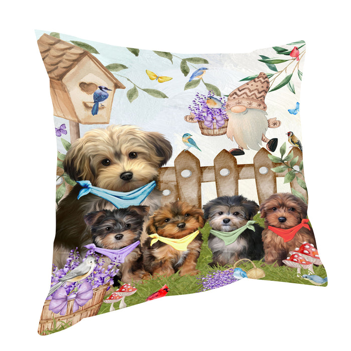 Yorkipoo Throw Pillow: Explore a Variety of Designs, Custom, Cushion Pillows for Sofa Couch Bed, Personalized, Dog Lover's Gifts